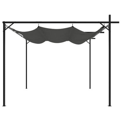 Pergola with Retractable Roof Anthracite 295x292x230 cm