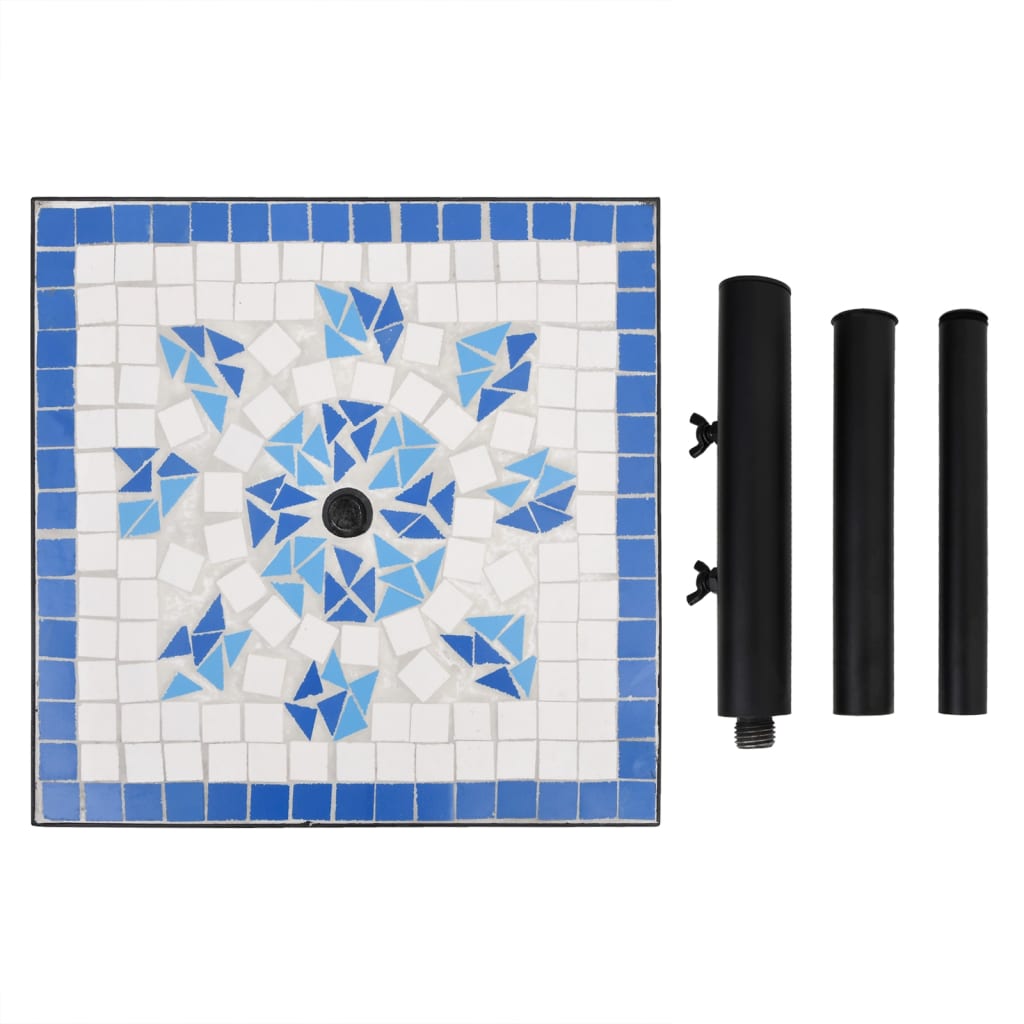 Parasol Base Blue and White Square 12 kg