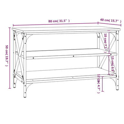 TV Cabinet Grey Sonoma 80x40x50 cm Engineered Wood