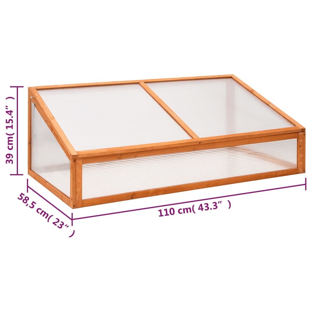 Greenhouse Orange 110x58.5x39 cm Fir Wood