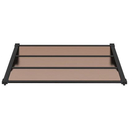 Door Canopy Black 122x90 cm Polycarbonate