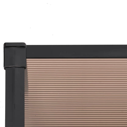 Door Canopy Black 122x90 cm Polycarbonate