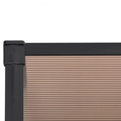 Door Canopy Black 199x90 cm Polycarbonate