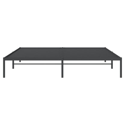 Metal Bed Frame without Mattress Black 200x200cm