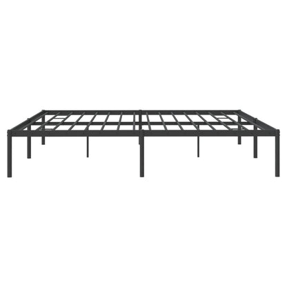 Metal Bed Frame without Mattress Black 200x200cm