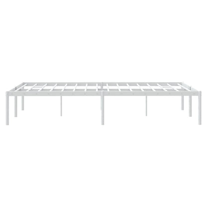 Metal Bed Frame without Mattress White 120x190cm
