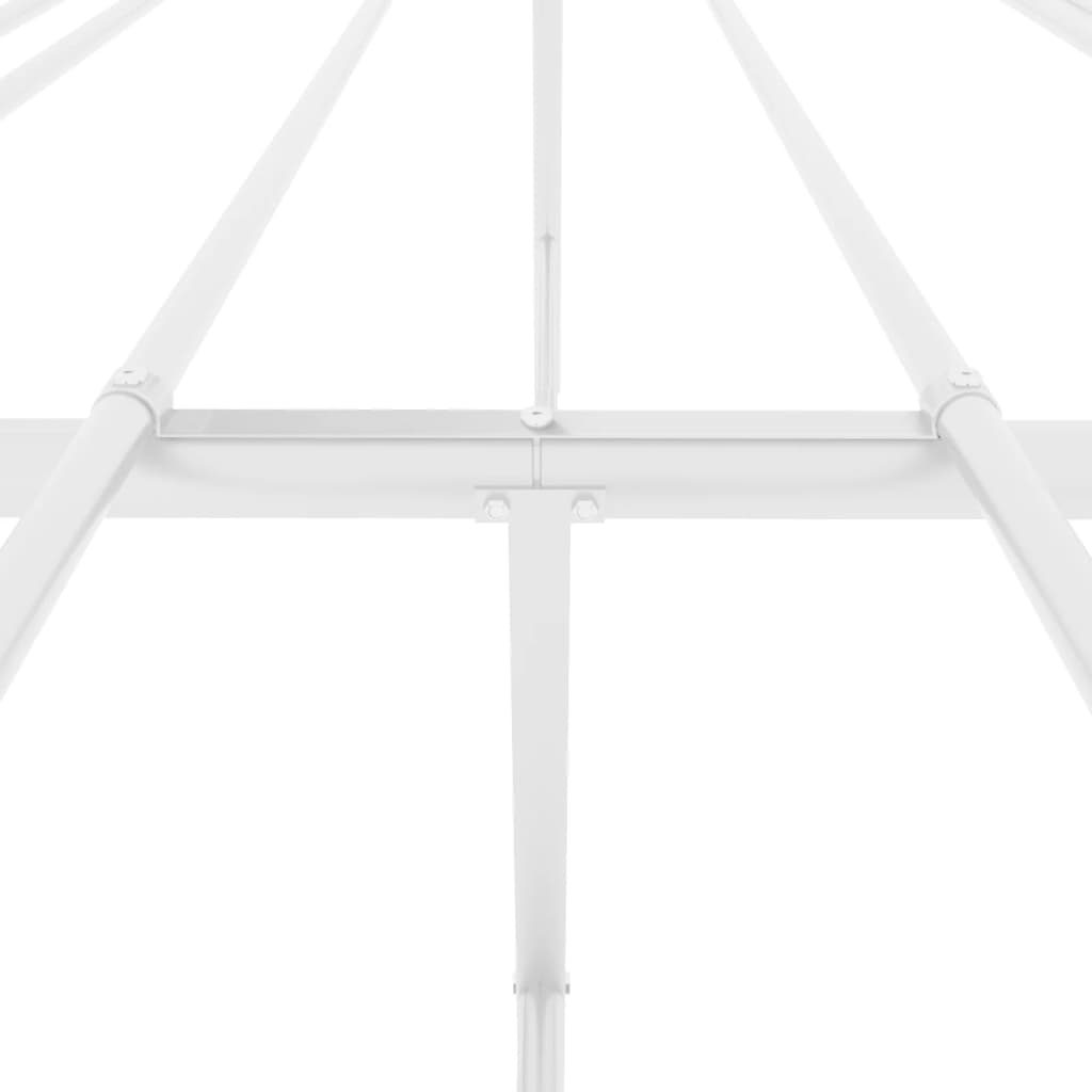 Metal Bed Frame without Mattress White 120x190cm