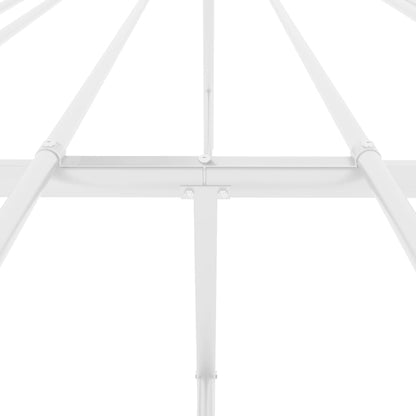 Metal Bed Frame without Mattress White 140x190cm