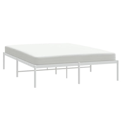 Metal Bed Frame without Mattress White 160x200cm