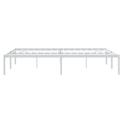 Metal Bed Frame without Mattress White 160x200cm