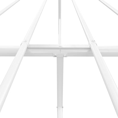 Metal Bed Frame without Mattress with Headboard White 140x200cm