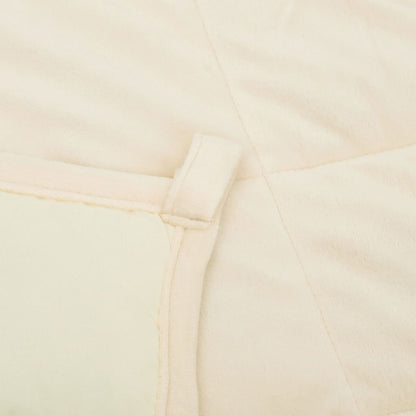 Weighted Blanket Light Cream 135x200 cm Single 6 kg Fabric