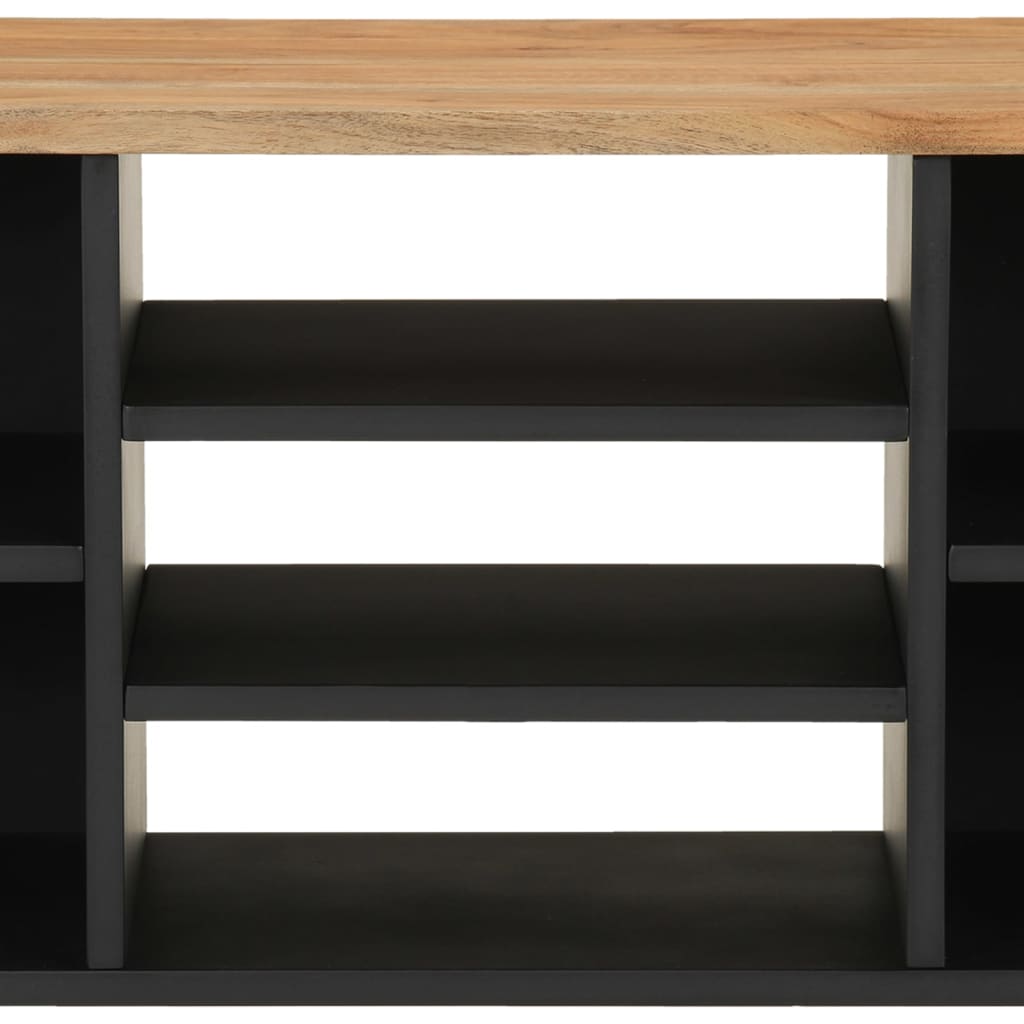 TV Cabinet 100x33x46 cm Solid Wood Acacia&Engineered Wood