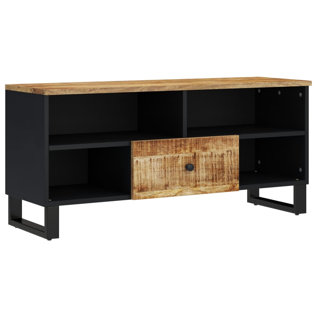 TV Cabinet 100x33x46 cm Solid Wood Mango&Engineered Wood