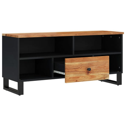 TV Cabinet 100x33x46 cm Solid Wood Acacia&Engineered Wood