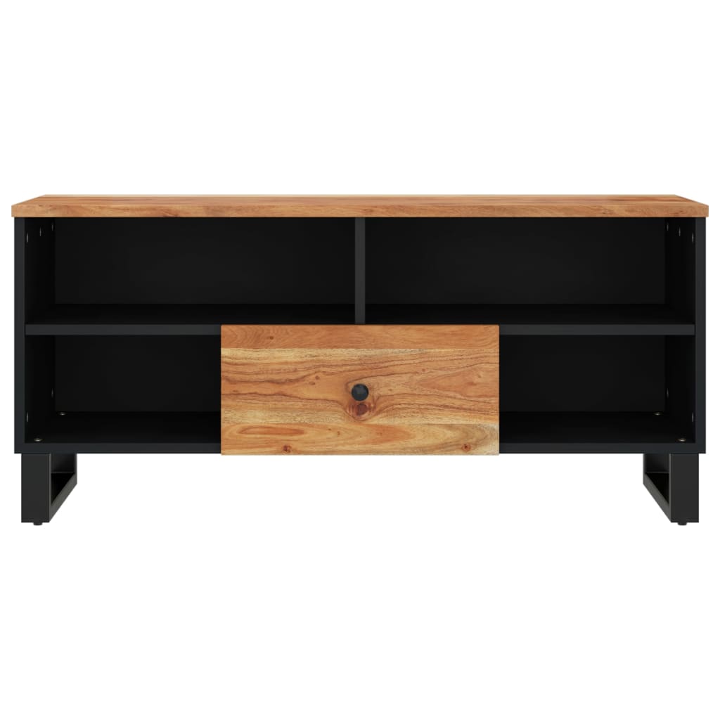 TV Cabinet 100x33x46 cm Solid Wood Acacia&Engineered Wood