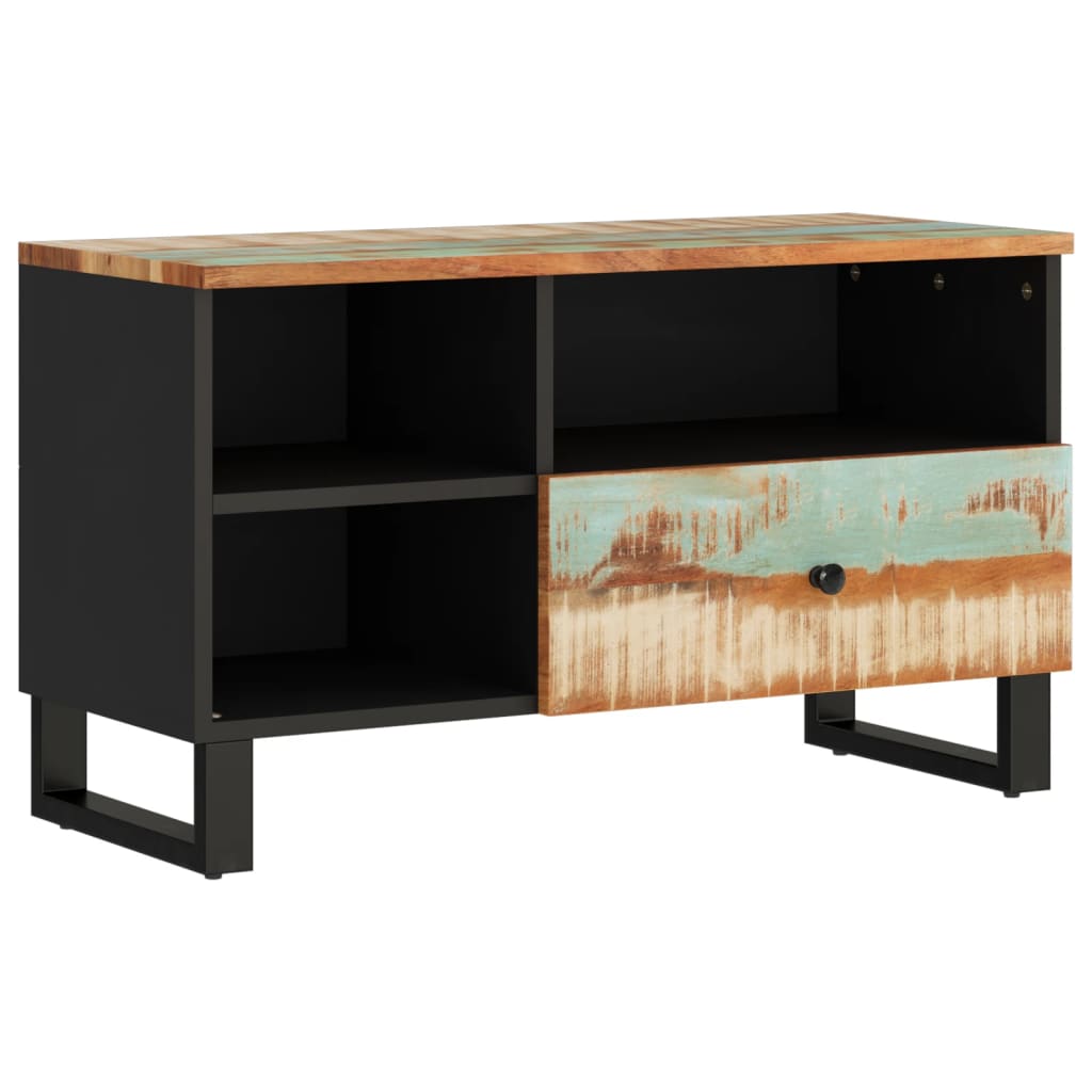 TV Cabinet 80x33x46 cm Solid Wood Reclaimed and Engineered Wood