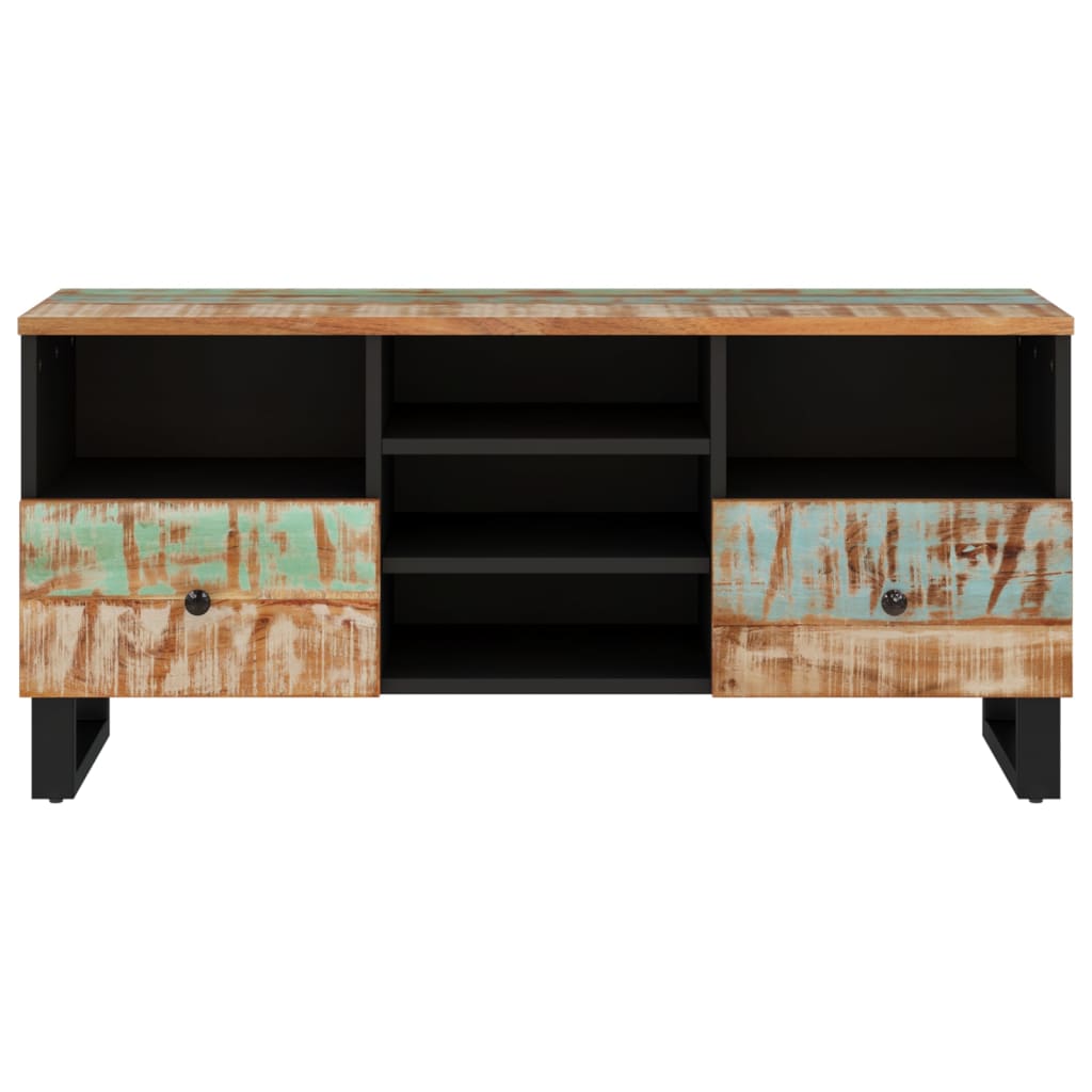 TV Cabinet 100x33x46 cm Solid Wood Reclaimed and Engineered Wood