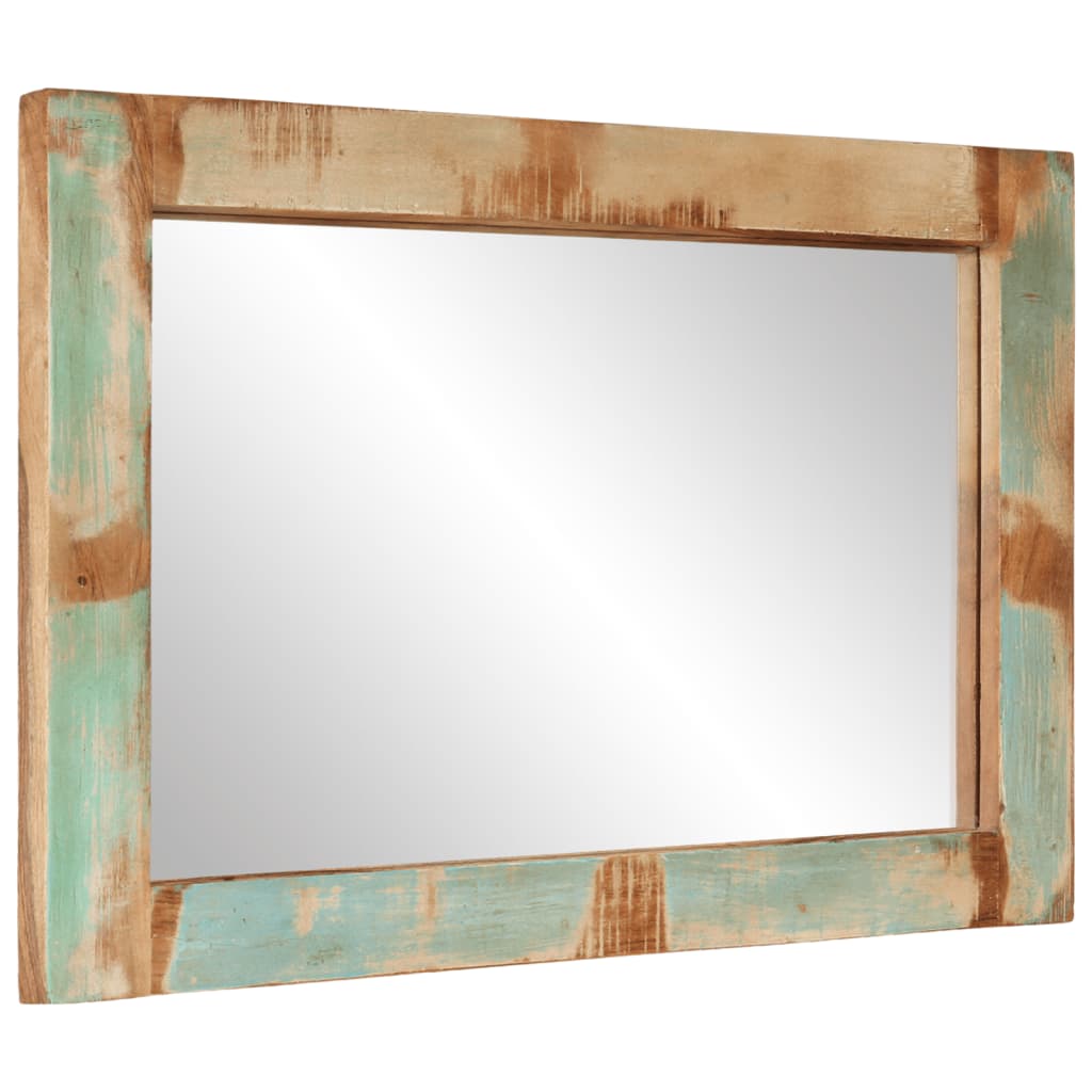 Mirror 70x50 cm Solid Wood Reclaimed and Glass