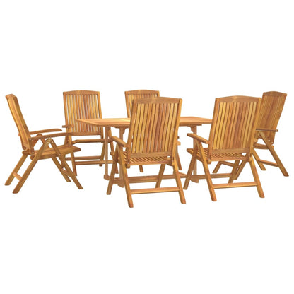 7 Piece Garden Dining Set Solid Wood Teak