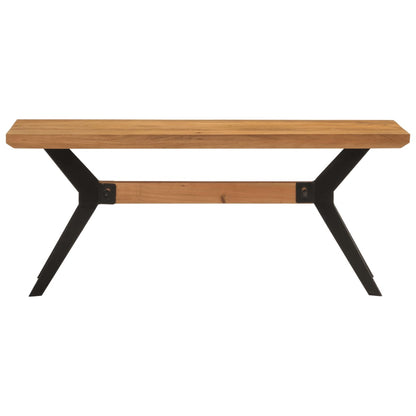 Dining Bench 110x40x46 cm Solid Wood Acacia and Steel