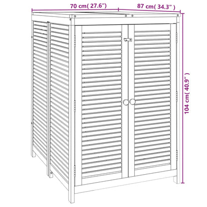 Garden Storage Box 70x87x104 cm Solid Wood Acacia