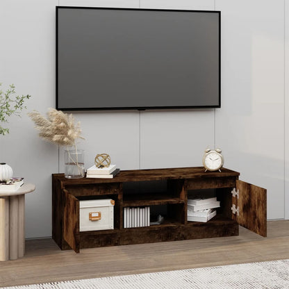 TV Cabinet with Door Smoked Oak 102x30x36 cm