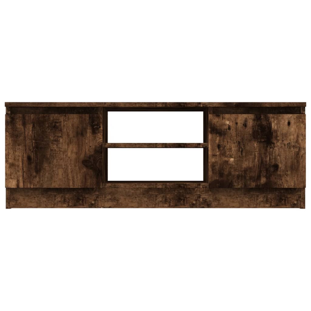 TV Cabinet with Door Smoked Oak 102x30x36 cm