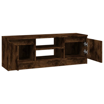 TV Cabinet with Door Smoked Oak 102x30x36 cm