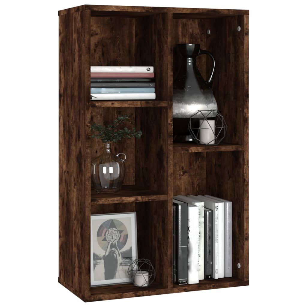 Book Cabinet/Sideboard Smoked Oak 50x25x80 cm Engineered Wood