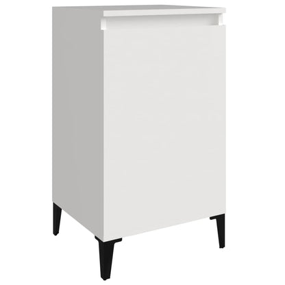 Bedside Cabinet High Gloss White 40x35x70 cm Engineered Wood