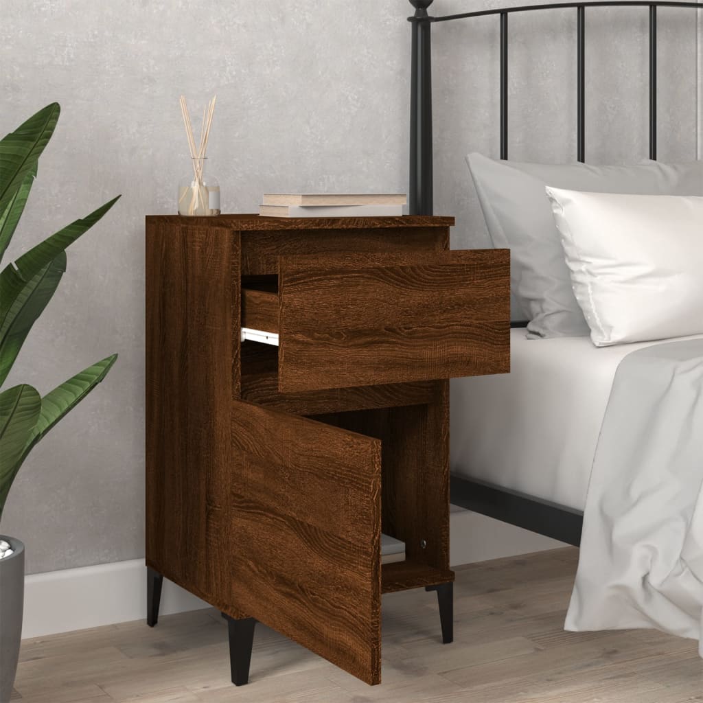 Bedside Cabinet Brown Oak 40x35x70 cm