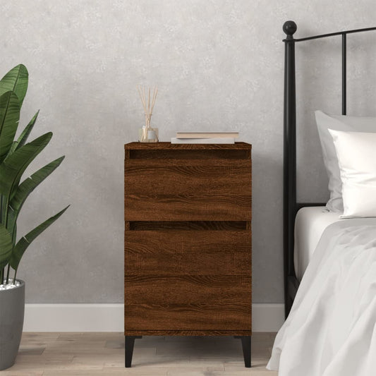 Bedside Cabinet Brown Oak 40x35x70 cm