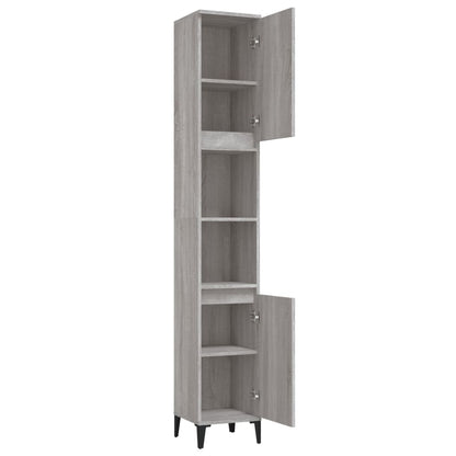 Bathroom Cabinet Grey Sonoma 30x30x190 cm Engineered Wood