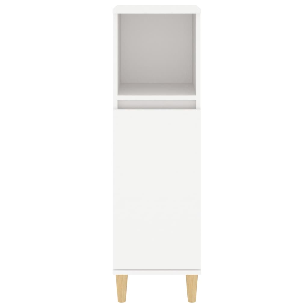 Bathroom Cabinet White 30x30x100 cm Engineered Wood