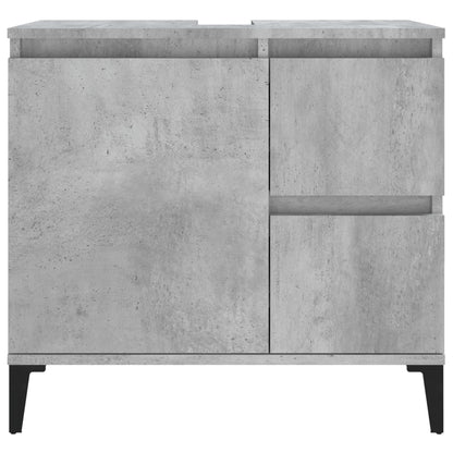 Bathroom Cabinet Concrete Grey 65x33x60 cm Engineered Wood