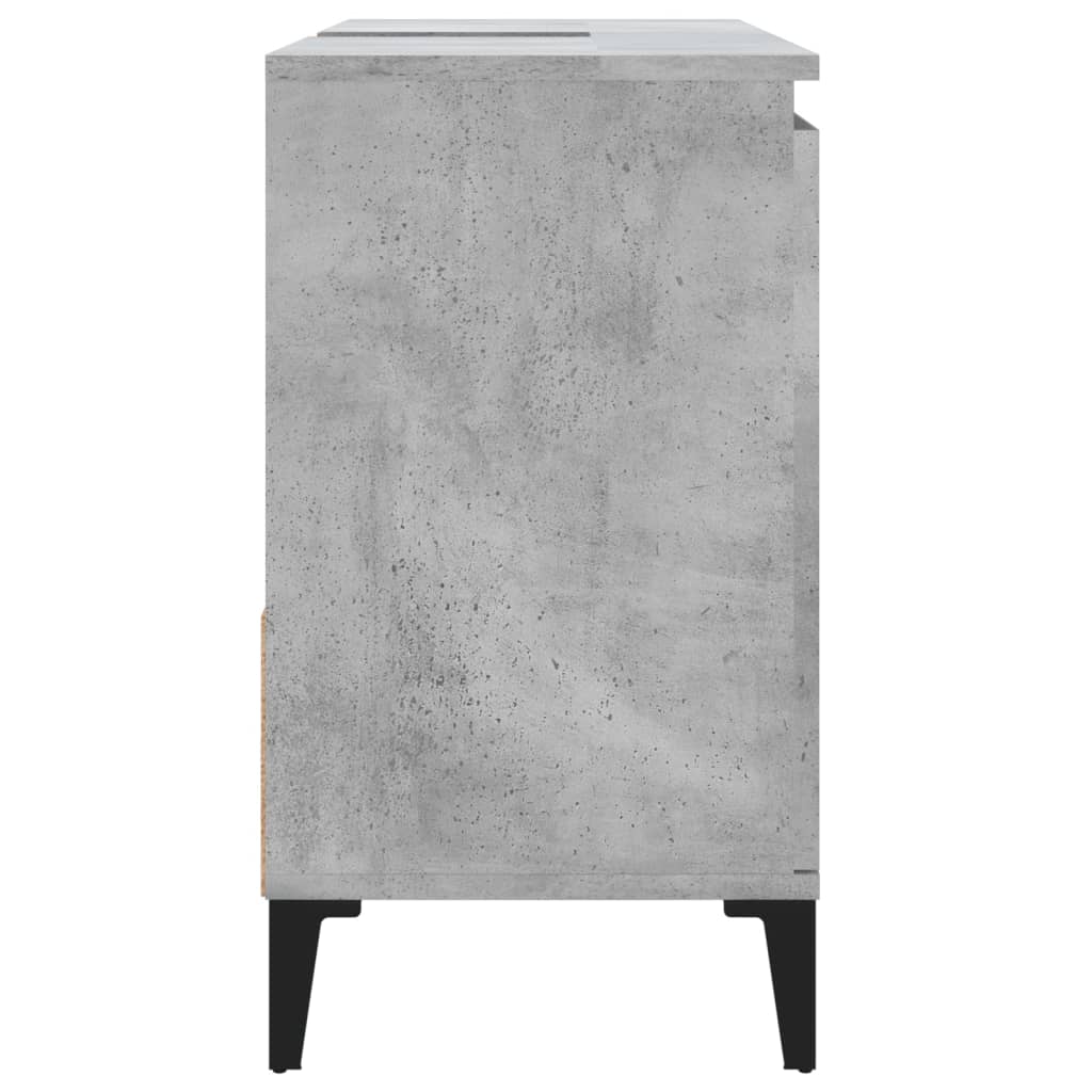 Bathroom Cabinet Concrete Grey 65x33x60 cm Engineered Wood