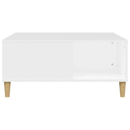 Coffee Table White 80x80x36.5 cm Engineered Wood