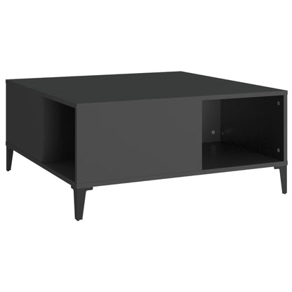 Coffee Table Black 80x80x36.5 cm Engineered Wood