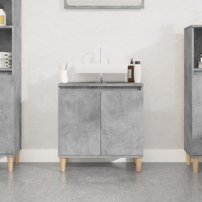 Sink Cabinet Concrete Grey 58x33x60 cm Engineered Wood