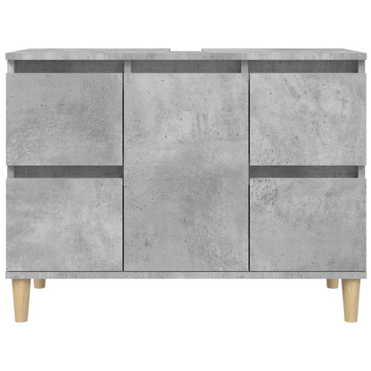 Sink Cabinet Concrete Grey 80x33x60 cm Engineered Wood