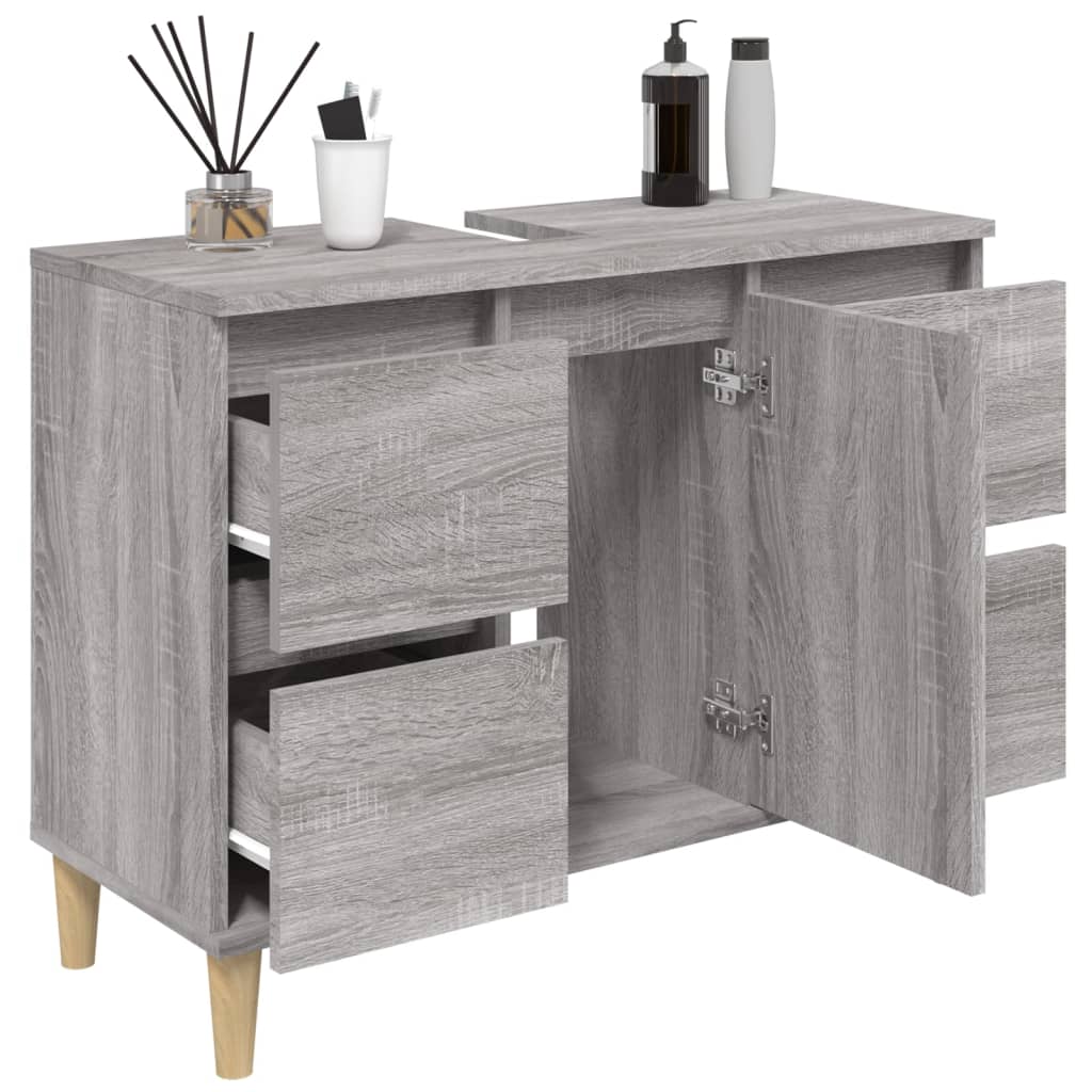 Sink Cabinet Grey Sonoma 80x33x60 cm Engineered Wood