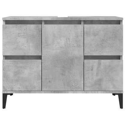 Sink Cabinet Concrete Grey 80x33x60 cm Engineered Wood