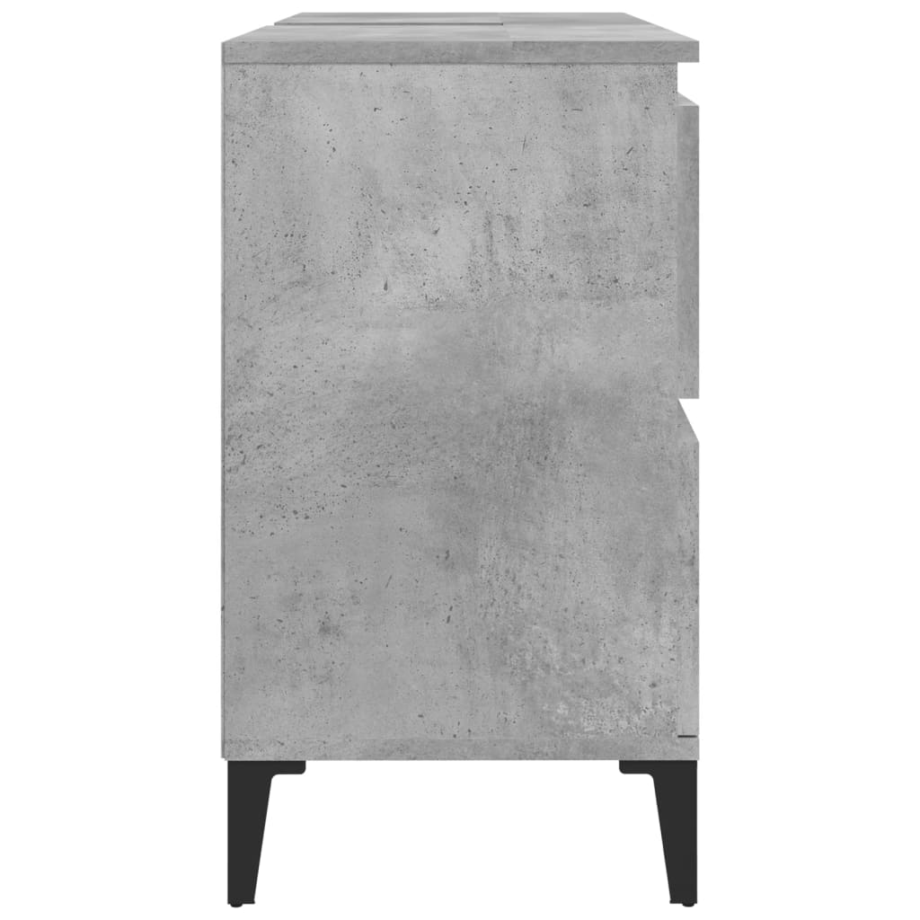 Sink Cabinet Concrete Grey 80x33x60 cm Engineered Wood