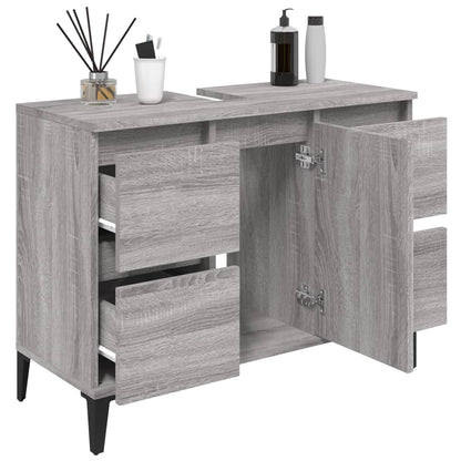 Sink Cabinet Grey Sonoma 80x33x60 cm Engineered Wood