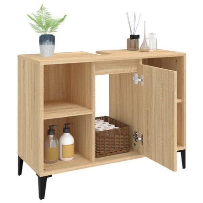 Sink Cabinet Sonoma Oak 80x33x60 cm Engineered Wood