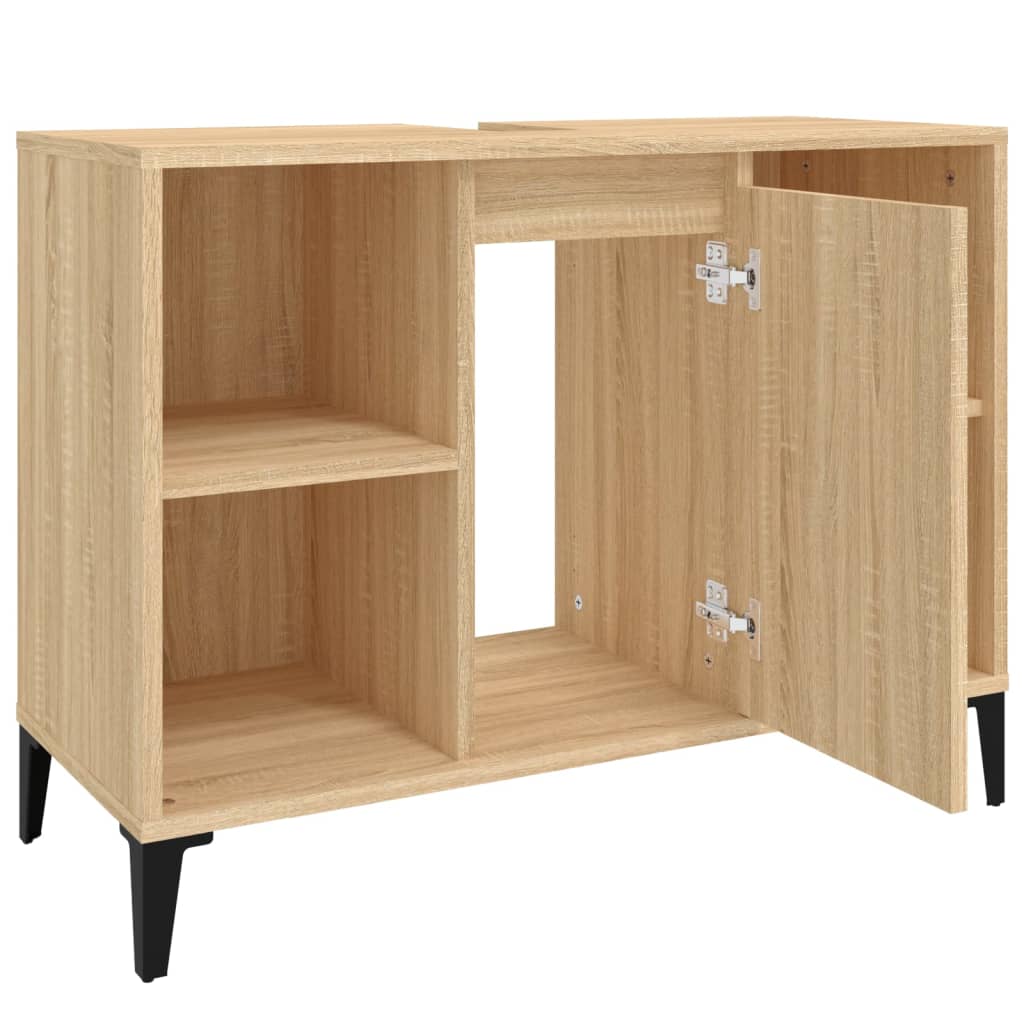 Sink Cabinet Sonoma Oak 80x33x60 cm Engineered Wood