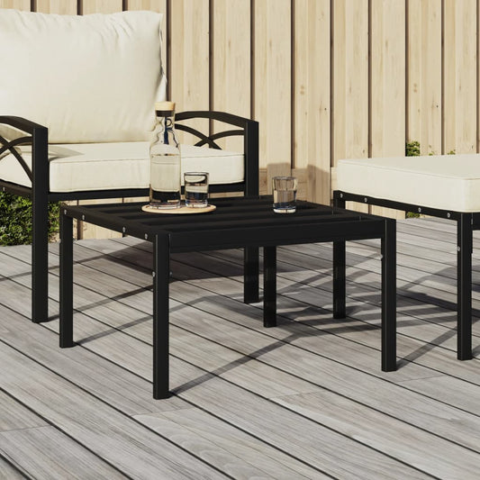 Garden Coffee Table Black 60x60x35 cm Steel