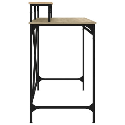 Desk Sonoma Oak 100x50x90 cm Engineered Wood and Iron