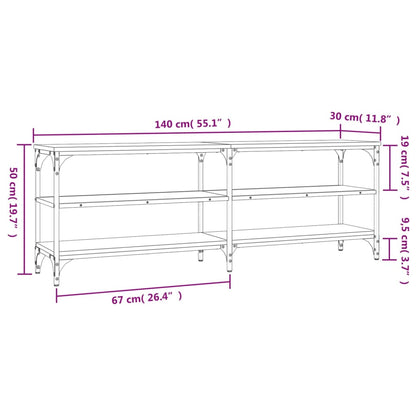 TV Cabinet Brown Oak 140x30x50 cm Engineered Wood